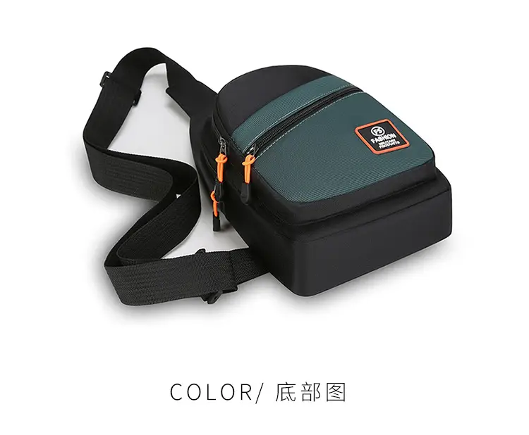 Men's Waterproof Crossbody Bag Black Oxford Cloth — feature 30