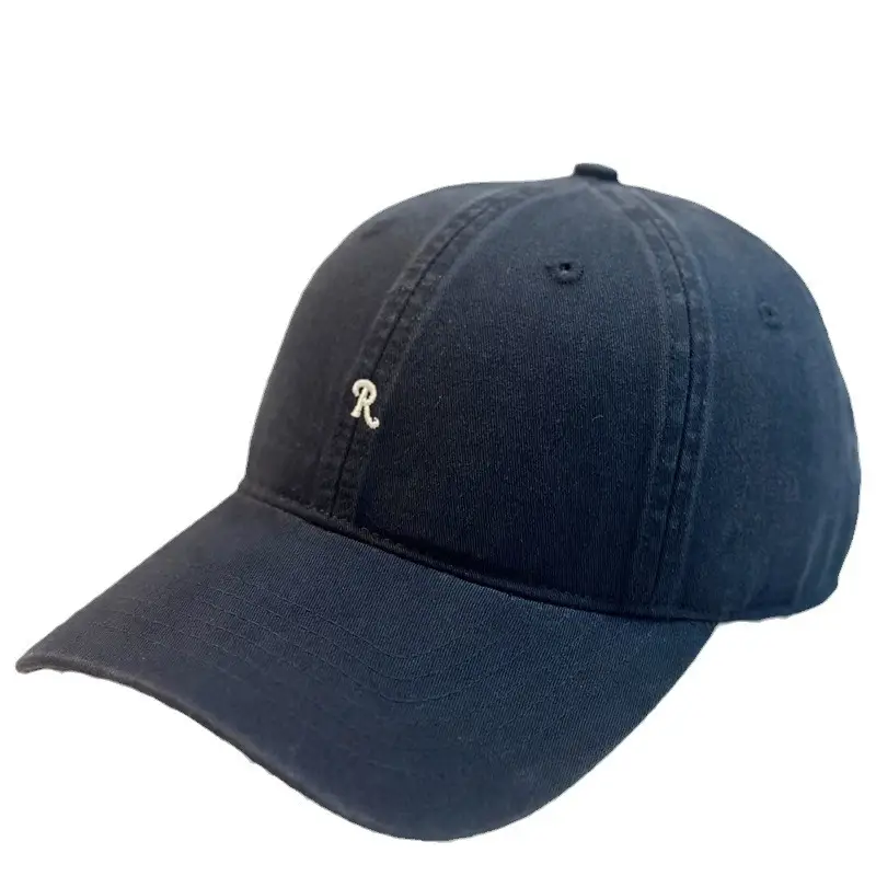 Blue Embroidered Baseball Cap with R Logo