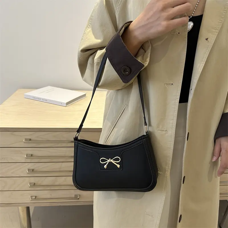 Pink Bow Shoulder Bag for Women 2025 Korean Style