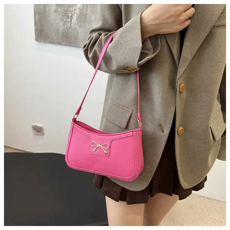 Pink Bow Shoulder Bag for Women 2025 Korean Style — feature 41