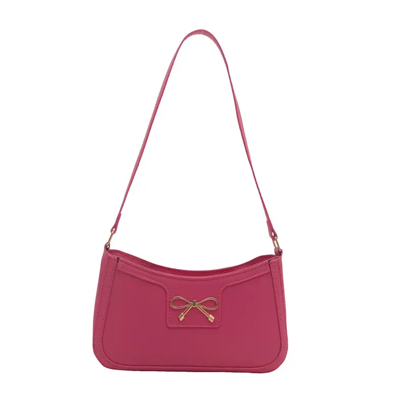 Pink Bow Shoulder Bag for Women 2025 Korean Style