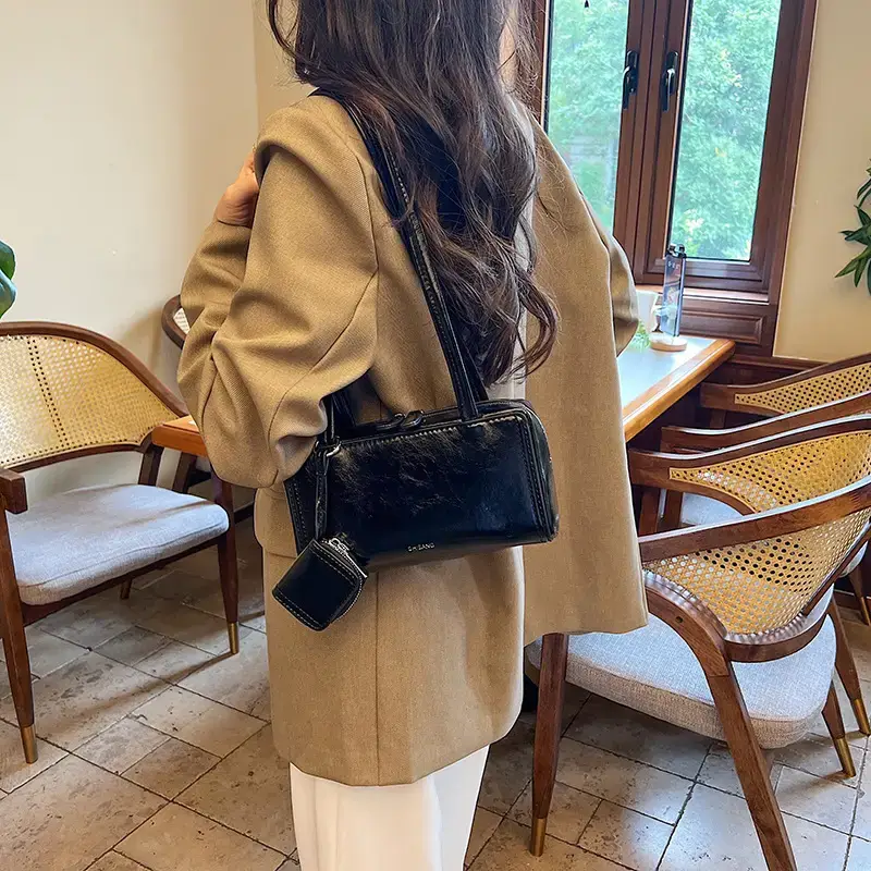 Black Velvet Shoulder Bag Women 2024 Summer - Image 7