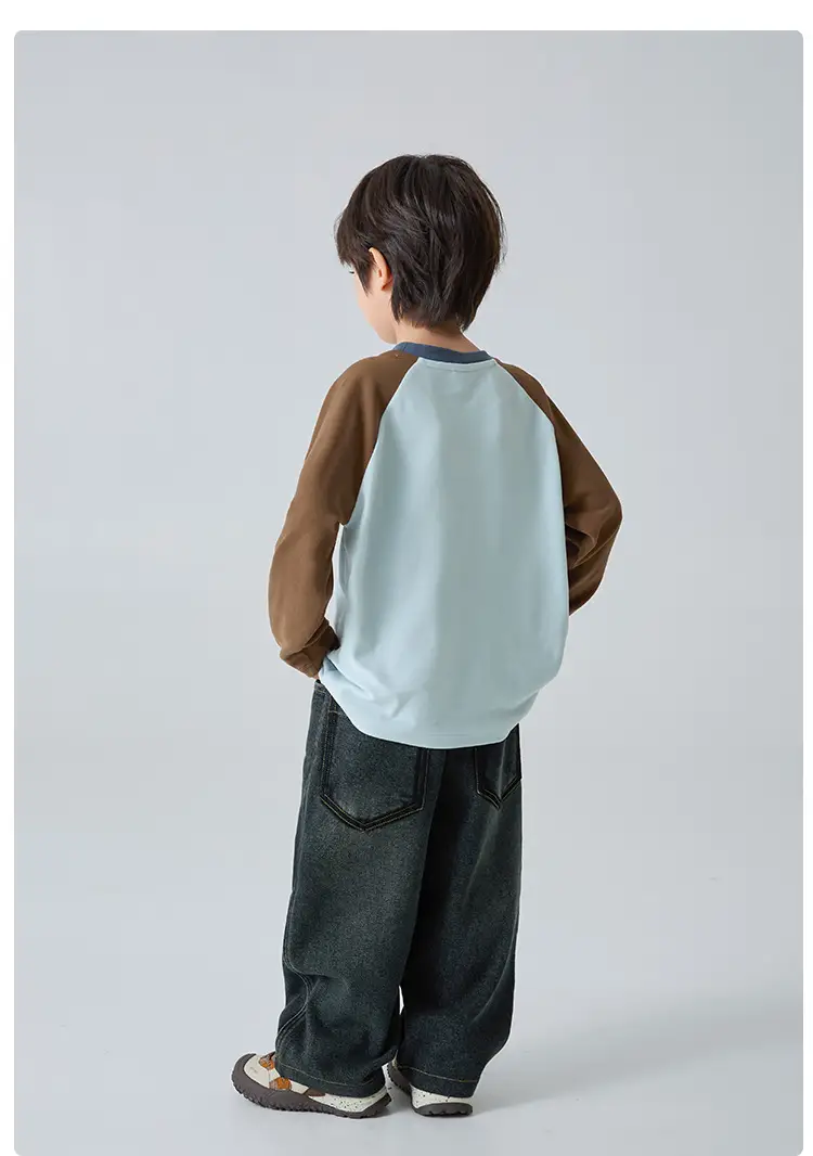 Boys Velvet Long Sleeve T-Shirt Warm Winter Top — feature 9