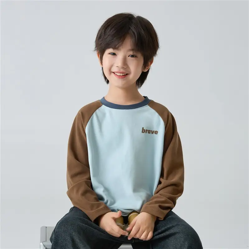Boys Velvet Long Sleeve T-Shirt Warm Winter Top