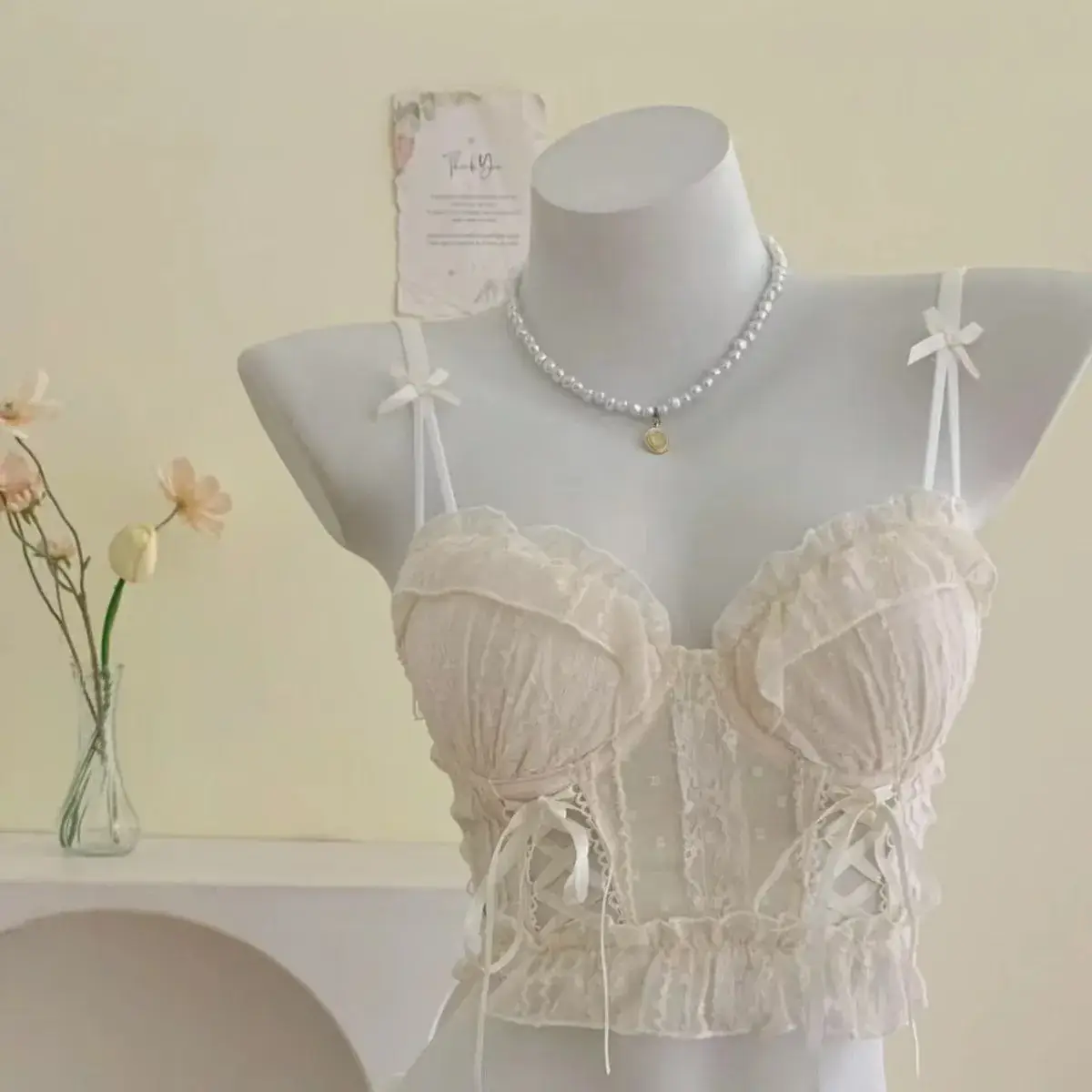 Vintage Lace-Up Bra Underwear Japanese Style — feature 6