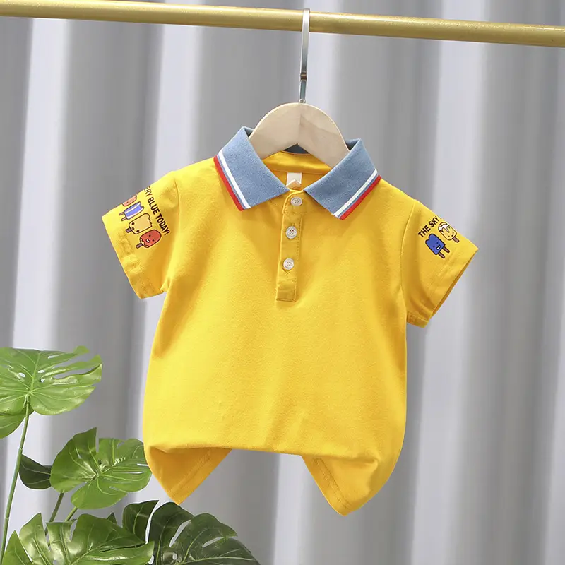 Boys Pure Cotton Polo Shirt Pink 2025 - Image 2