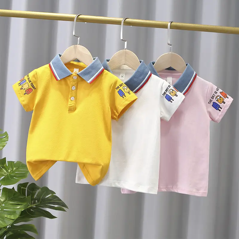 Boys Pure Cotton Polo Shirt Pink 2025 - Image 4