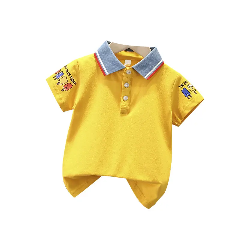 Boys Pure Cotton Polo Shirt Pink 2025 - Image 5