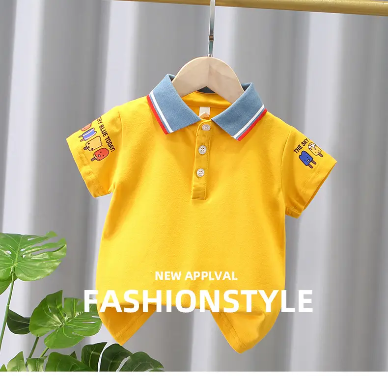 Boys Pure Cotton Polo Shirt Pink 2025 β feature 1