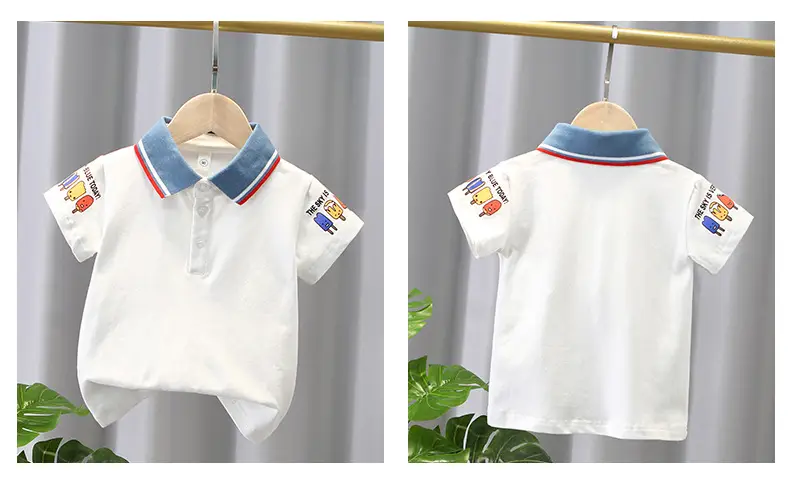 Boys Pure Cotton Polo Shirt Pink 2025 β feature 3