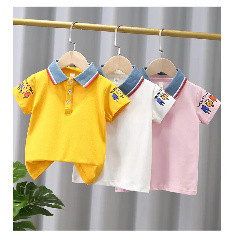 Boys Pure Cotton Polo Shirt Pink 2025 β feature 5