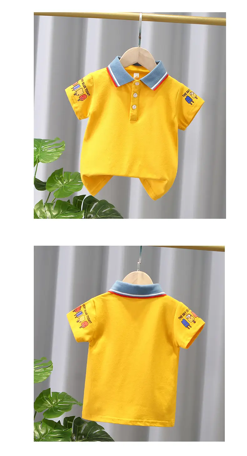Boys Pure Cotton Polo Shirt Pink 2025 β feature 6
