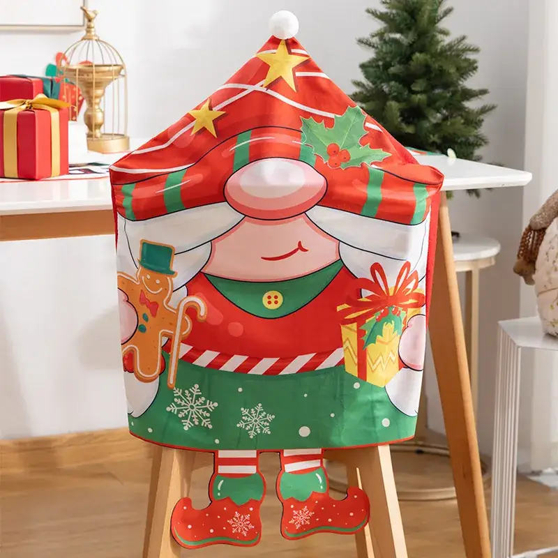 New Cross-Country Christmas Chair Cover with Snowman Design - Image 14