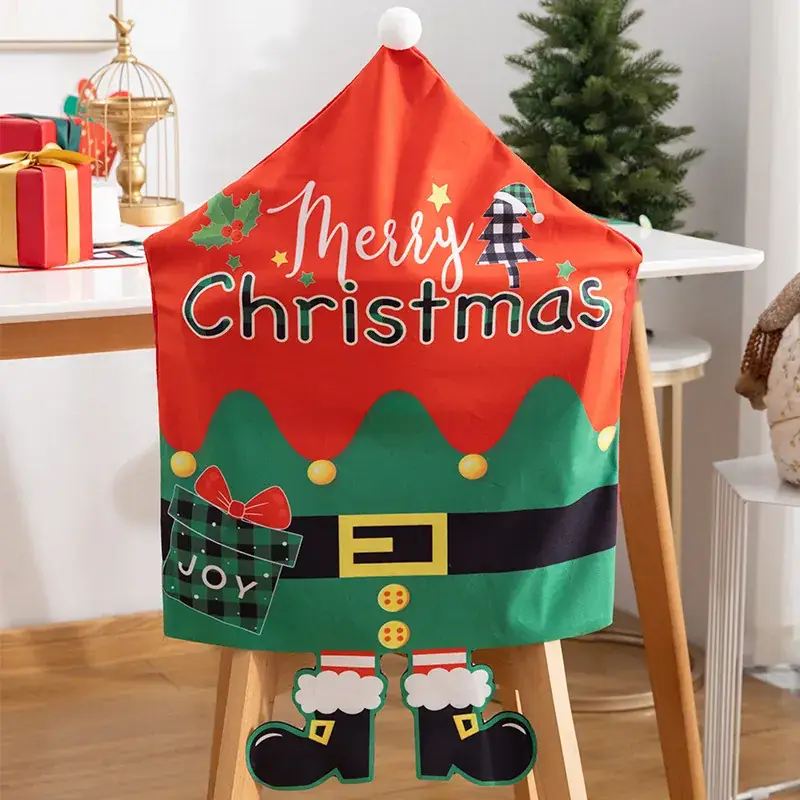 New Cross-Country Christmas Chair Cover with Snowman Design - Image 18