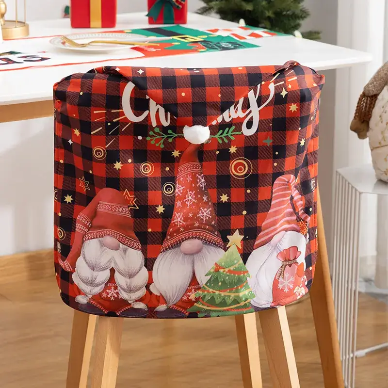 New Cross-Country Christmas Chair Cover with Snowman Design - Image 7