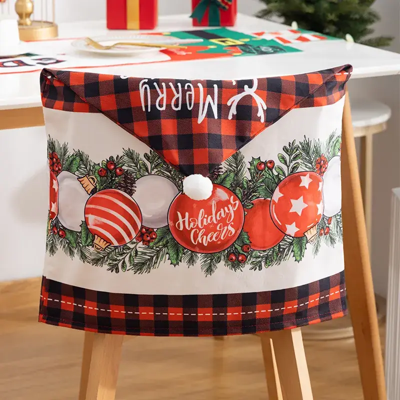 New Cross-Country Christmas Chair Cover with Snowman Design - Image 8