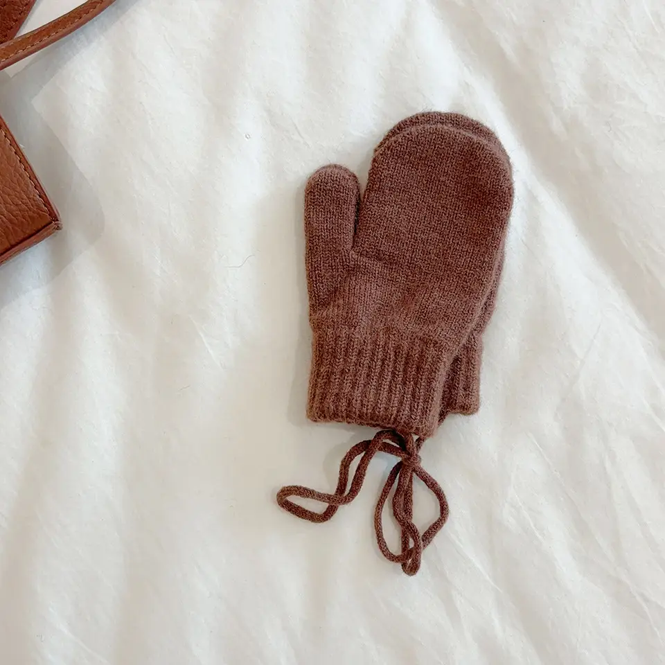South Korea Ins Style Children's Warm Gloves Winter Cold-proof Finger Cover for Boys and Girls Baby Cycling Snow 1-4