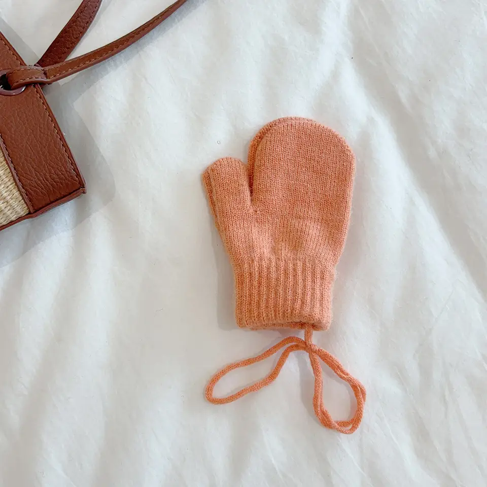 South Korea Ins Style Children's Warm Gloves Winter Cold-proof Finger Cover for Boys and Girls Baby Cycling Snow 1-4
