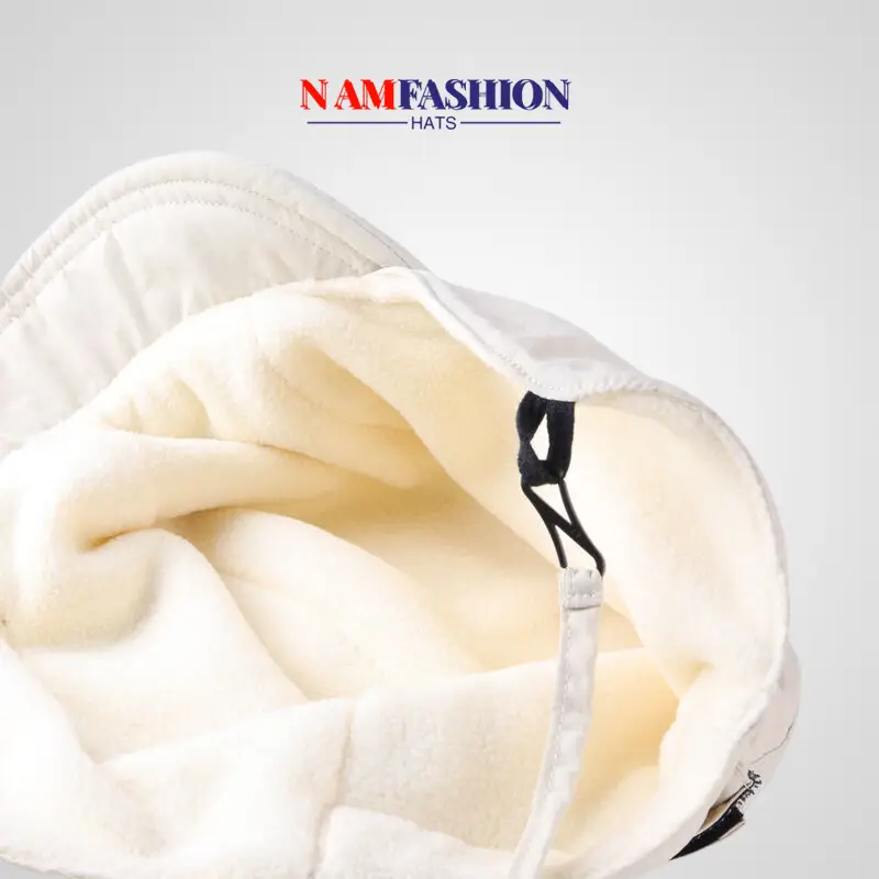 Women Fleece Ear Hat Warm Winter Cap White — feature 16