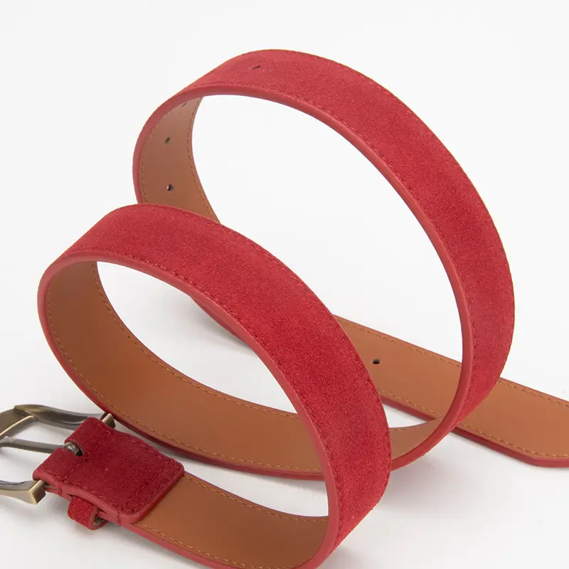 Frosted Velvet Belt Women's Trendy Pin Buckle Belt