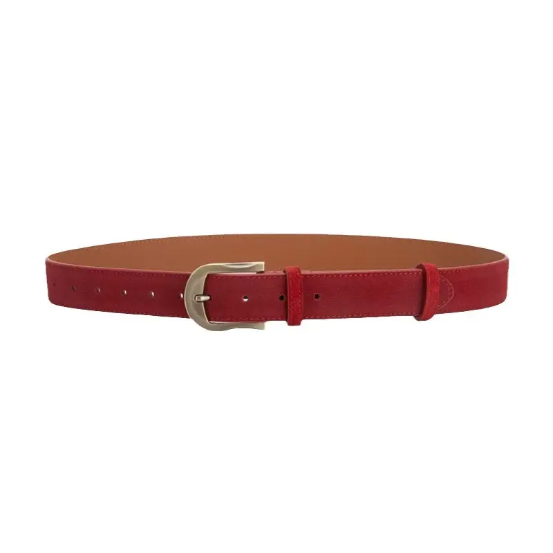 Frosted Velvet Belt Women's Trendy Pin Buckle Belt