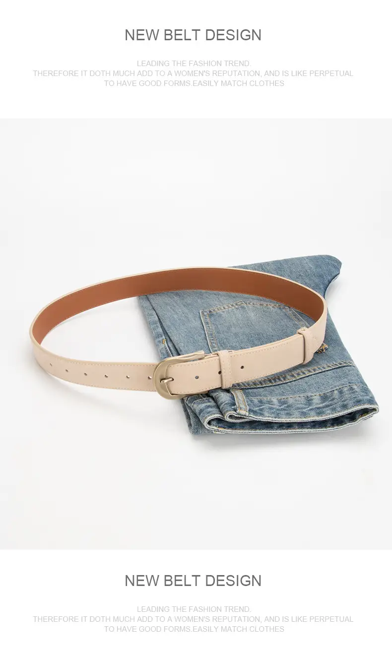 Frosted Velvet Belt Women's Trendy Pin Buckle Belt — feature 10
