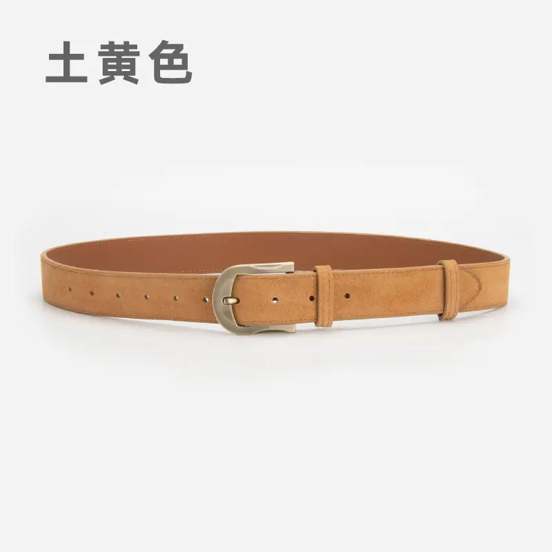 Frosted Velvet Belt Women's Trendy Pin Buckle Belt