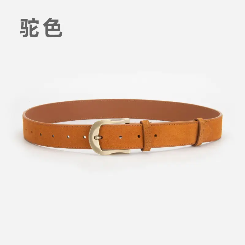 Frosted Velvet Belt Women's Trendy Pin Buckle Belt