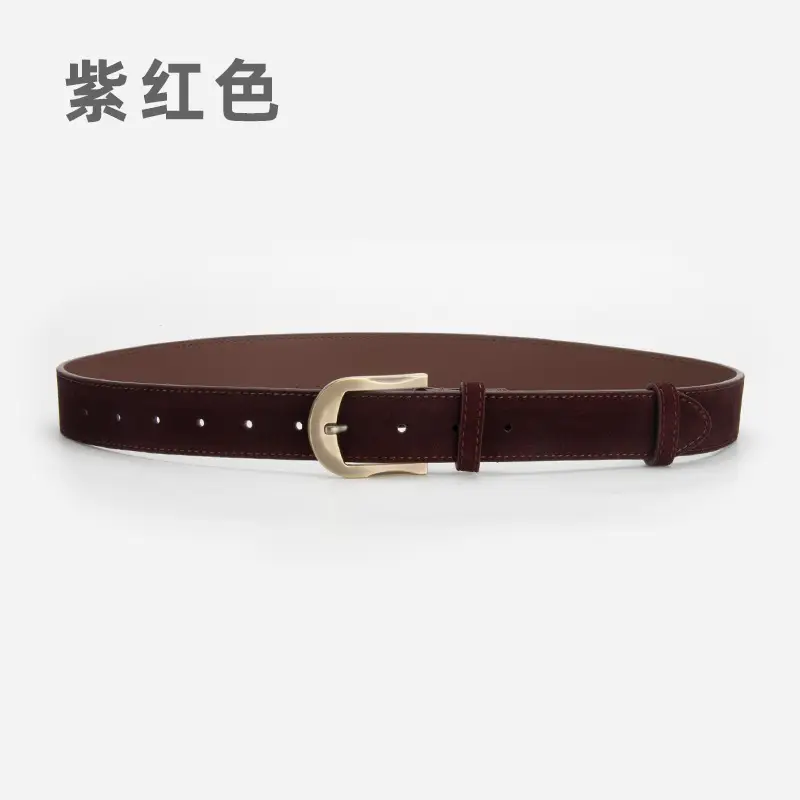 Frosted Velvet Belt Women's Trendy Pin Buckle Belt