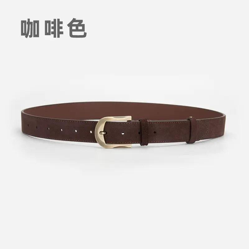 Frosted Velvet Belt Women's Trendy Pin Buckle Belt
