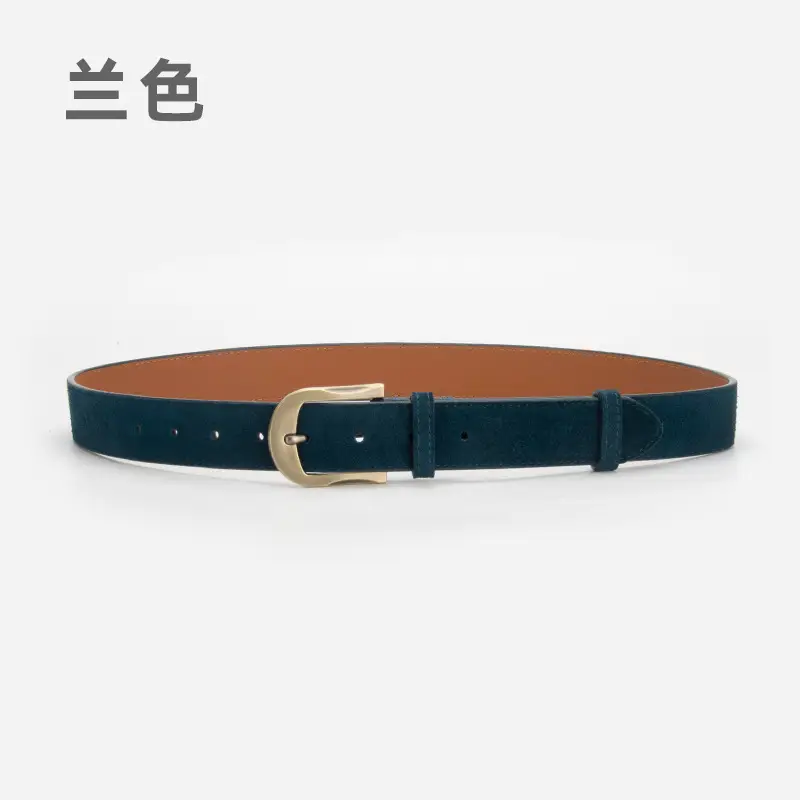 Frosted Velvet Belt Women's Trendy Pin Buckle Belt
