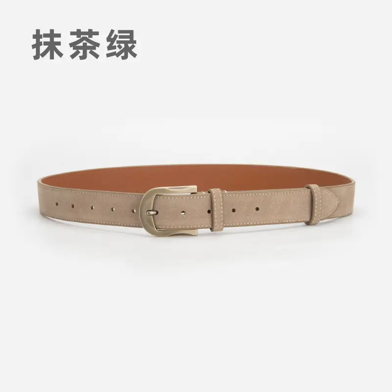 Frosted Velvet Belt Women's Trendy Pin Buckle Belt