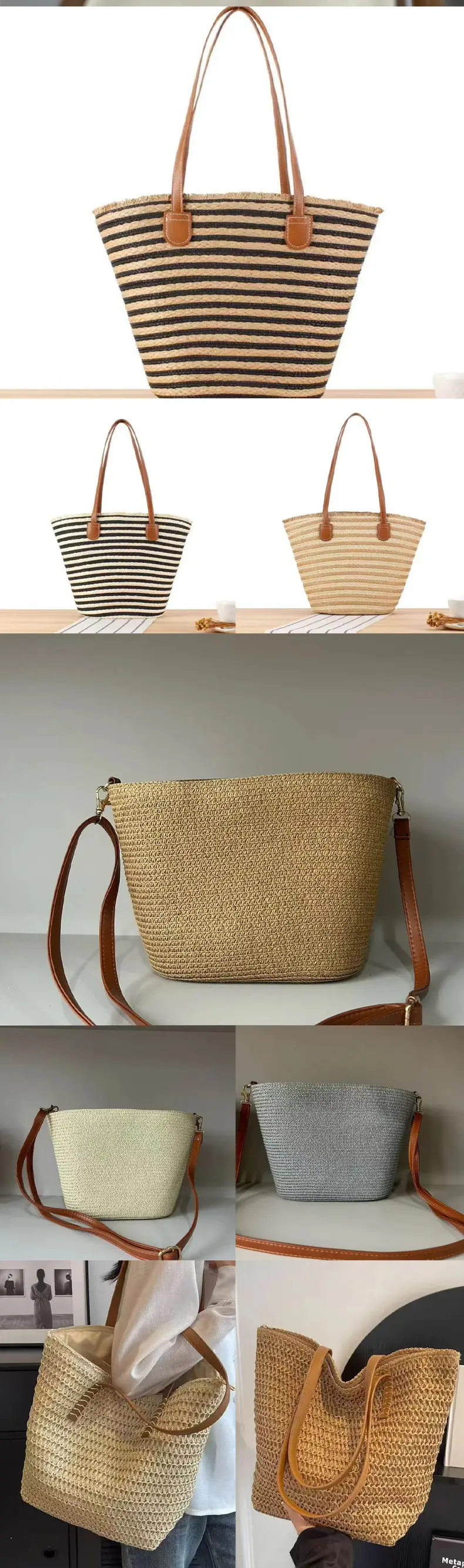 Vintage Niche Woven Beach Bag for Women 2026 — feature 6