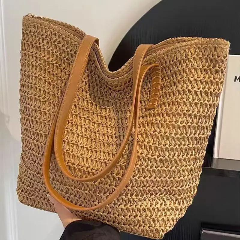 Vintage Niche Woven Beach Bag for Women 2026 - Image 10