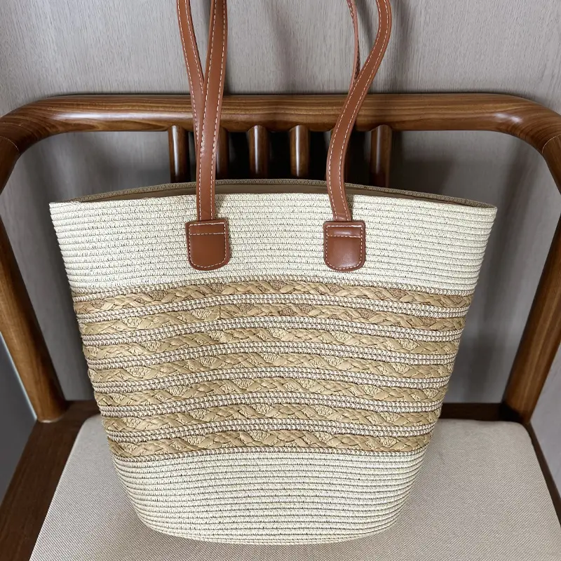 Vintage Niche Woven Beach Bag for Women 2026 - Image 5