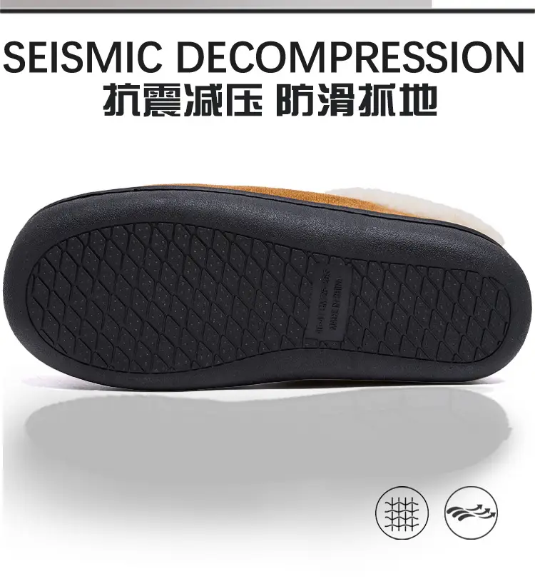 Cross-border Wholesale Mao Mao Slippers Mao Mouth Home Mark Shoes Warm Outer Wear fleece-lined Non-slip Thickened Outer Wear Cotton Slippers — feature 9