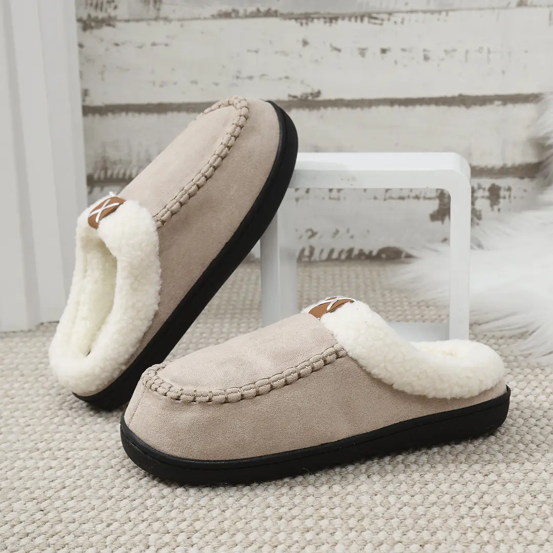 Cross-border Wholesale Mao Mao Slippers Mao Mouth Home Mark Shoes Warm Outer Wear fleece-lined Non-slip Thickened Outer Wear Cotton Slippers