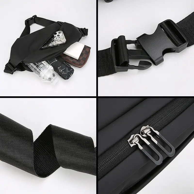 Men's New Fashion Crossbody Bag Black Large Capacity - Image 4