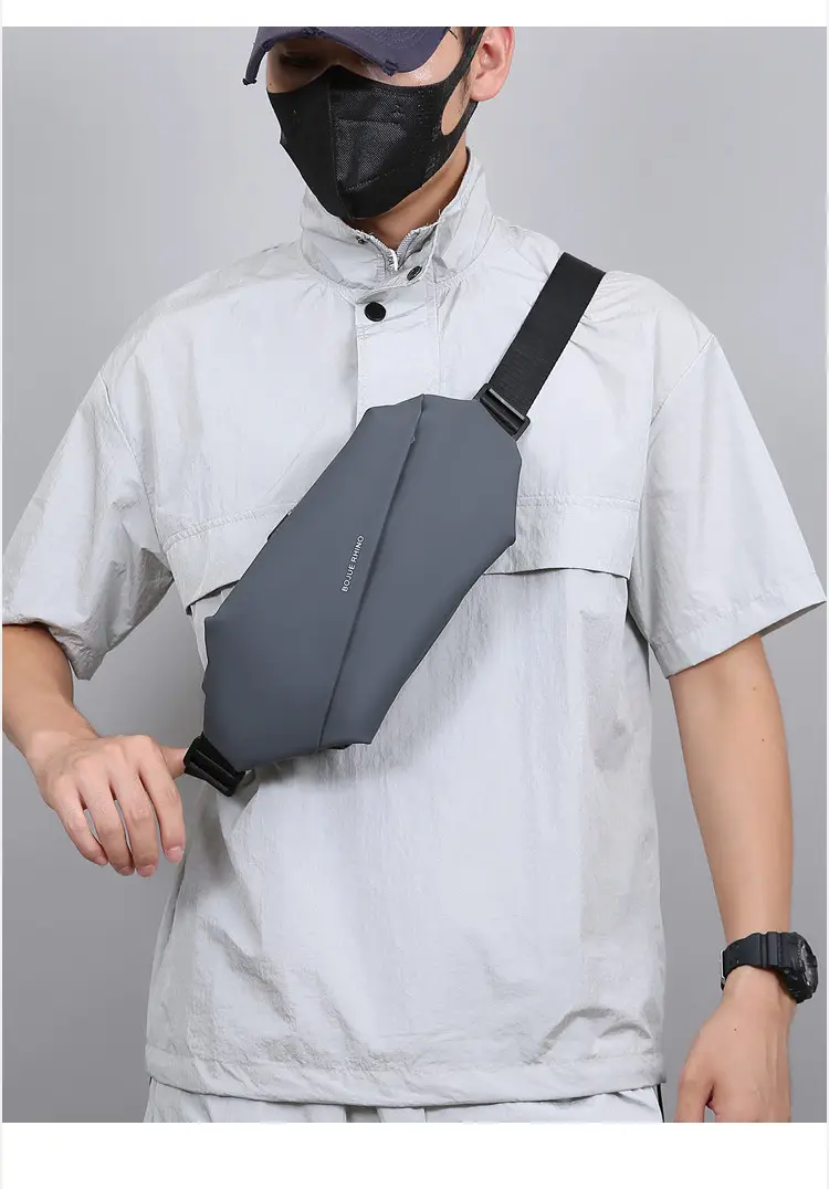 Men's New Fashion Crossbody Bag Black Large Capacity — feature 12