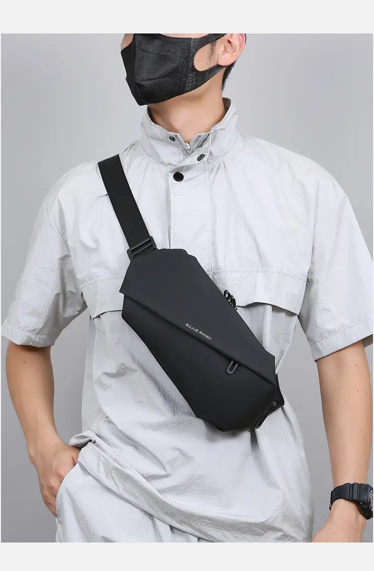 Men's New Fashion Crossbody Bag Black Large Capacity — feature 17