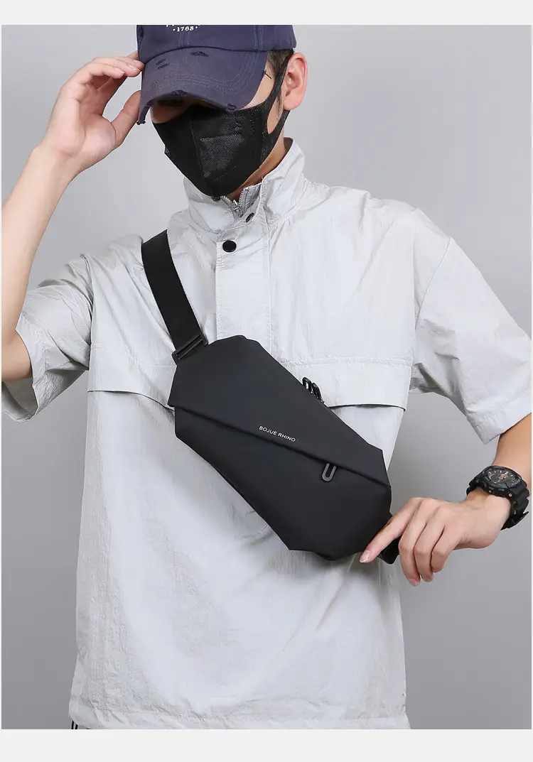 Men's New Fashion Crossbody Bag Black Large Capacity — feature 18