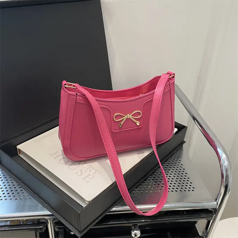 Black Bow Underarm Bag for Women Spring Summer - Image 8