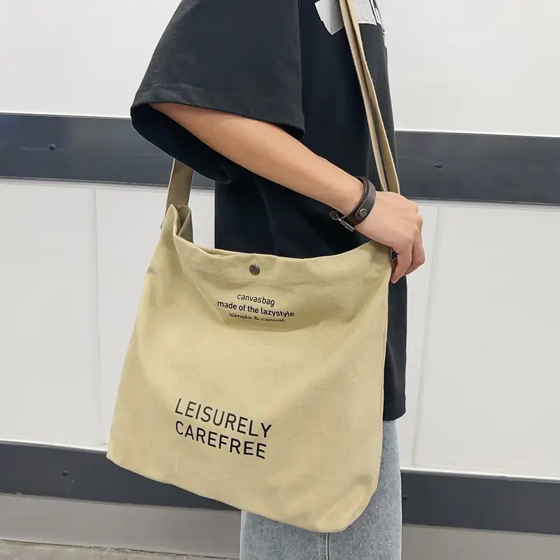 Canvas Vintage Crossbody Bag for Men Women Large Capacity - Image 8