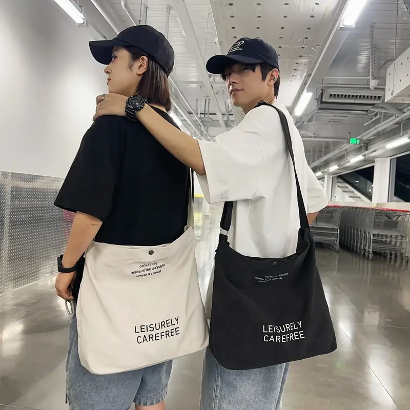 Canvas Vintage Crossbody Bag for Men Women Large Capacity - Image 9