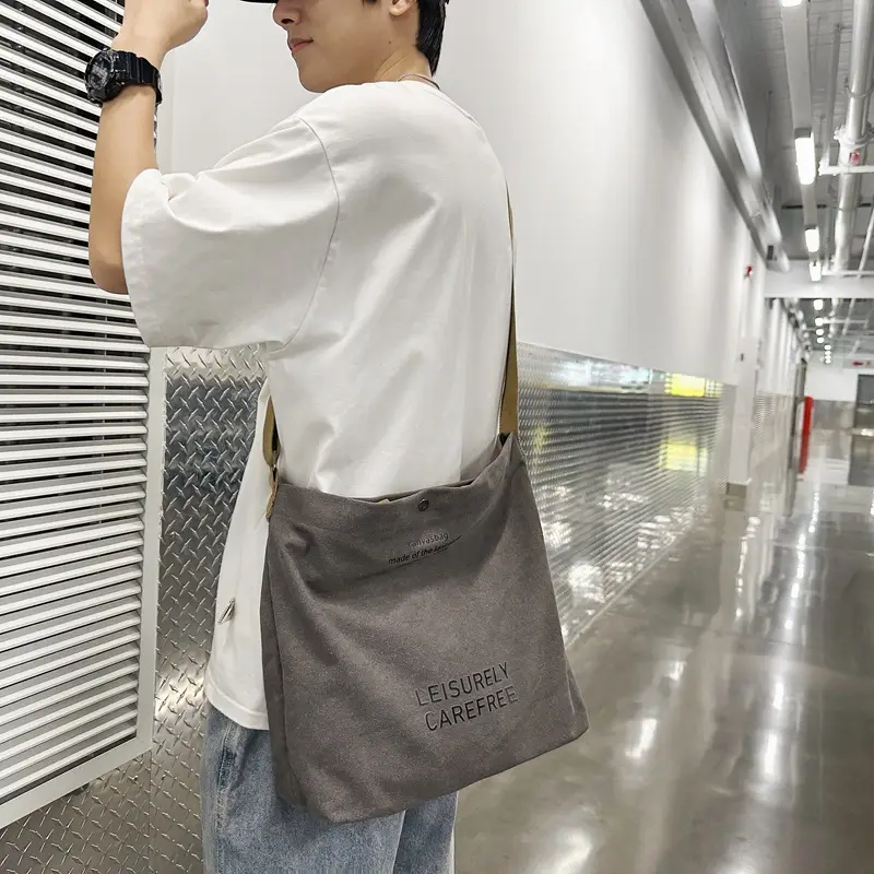 Canvas Vintage Crossbody Bag for Men Women Large Capacity - Image 10