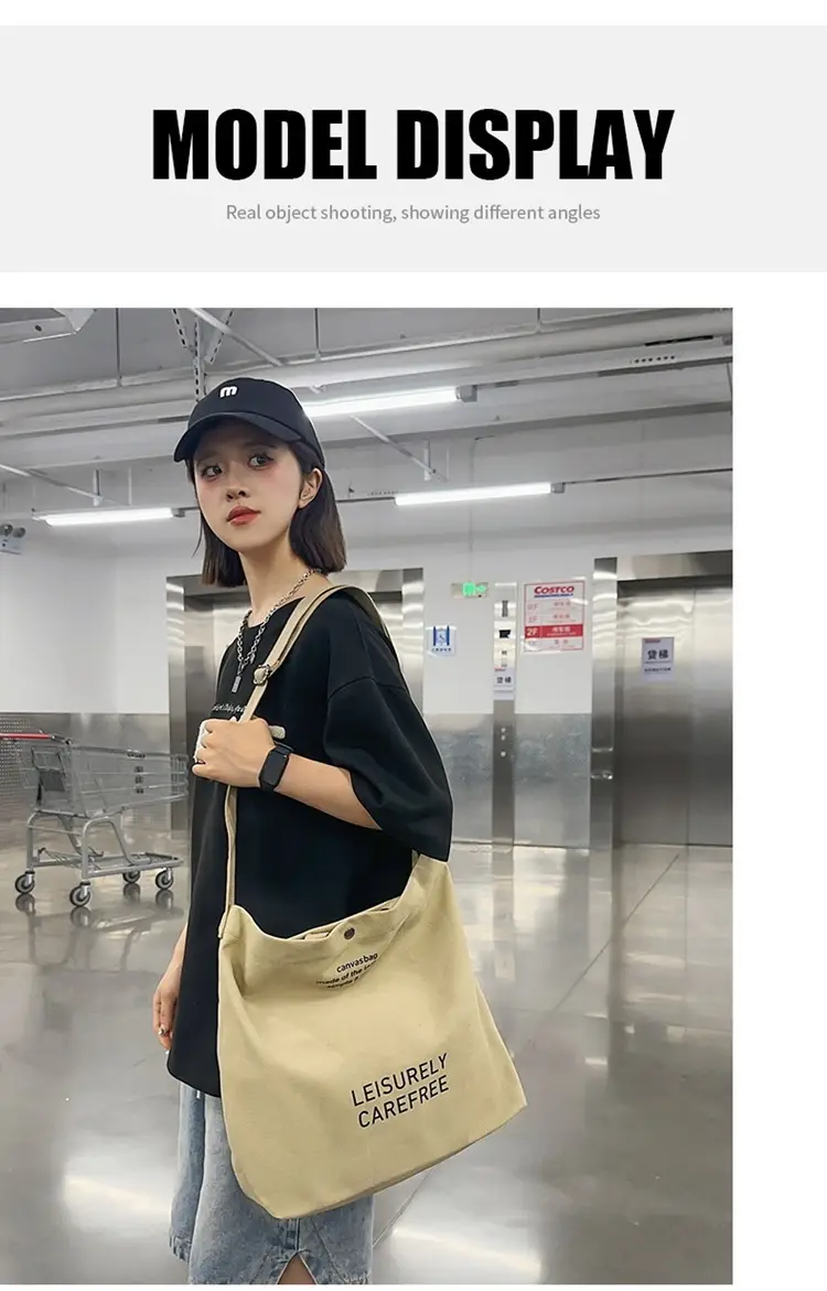 Canvas Vintage Crossbody Bag for Men Women Large Capacity — feature 12