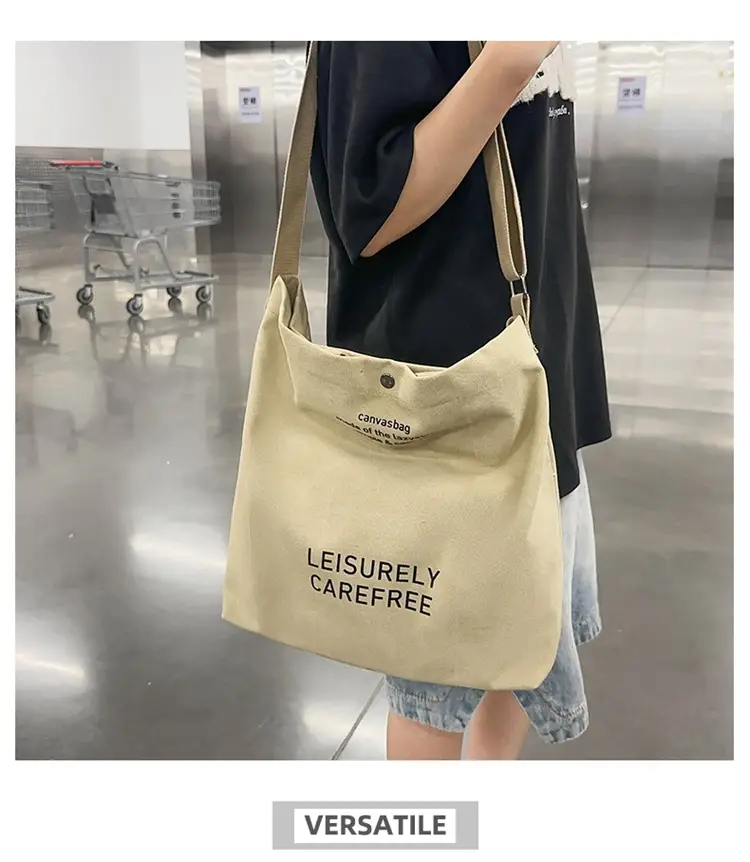 Canvas Vintage Crossbody Bag for Men Women Large Capacity — feature 14