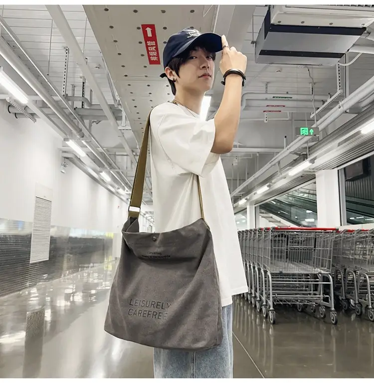 Canvas Vintage Crossbody Bag for Men Women Large Capacity — feature 52