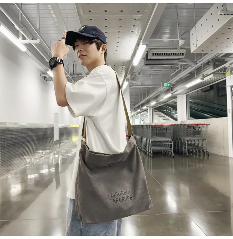 Canvas Vintage Crossbody Bag for Men Women Large Capacity — feature 54