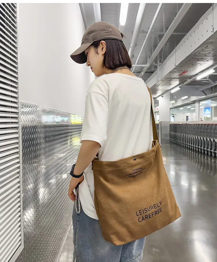 Canvas Vintage Crossbody Bag for Men Women Large Capacity — feature 7